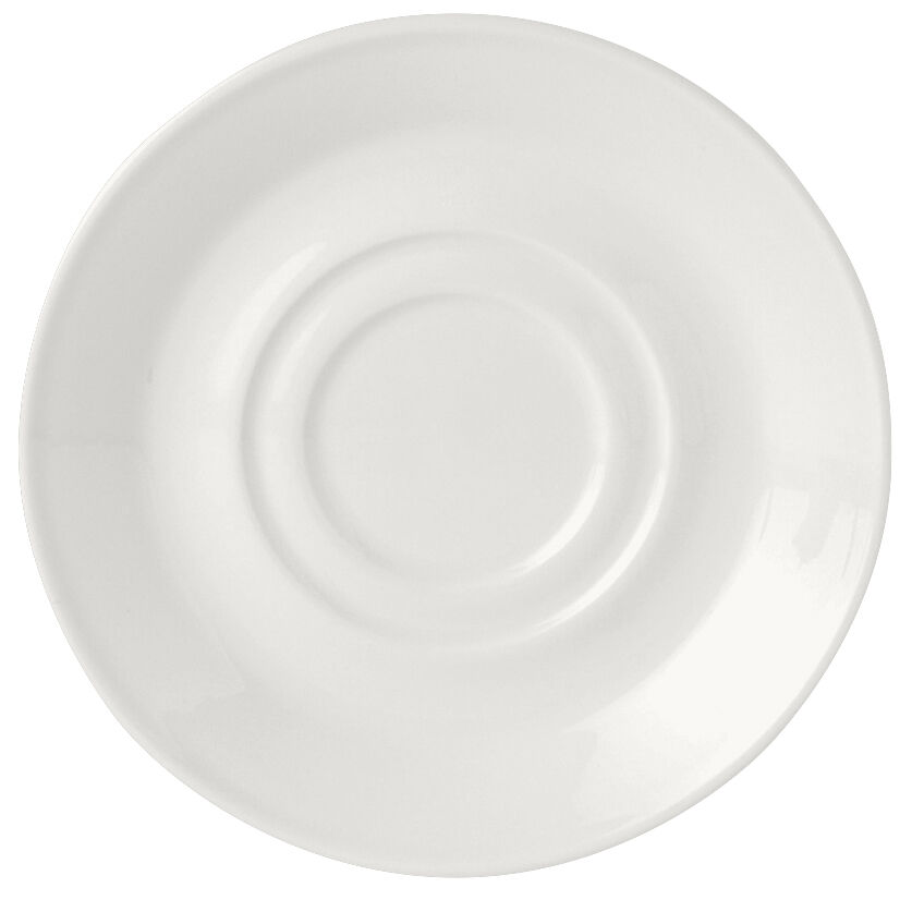 Simplicity White D/W Saucer 14.5cm Ceramic Saucer Plate Tableware Pack of 36