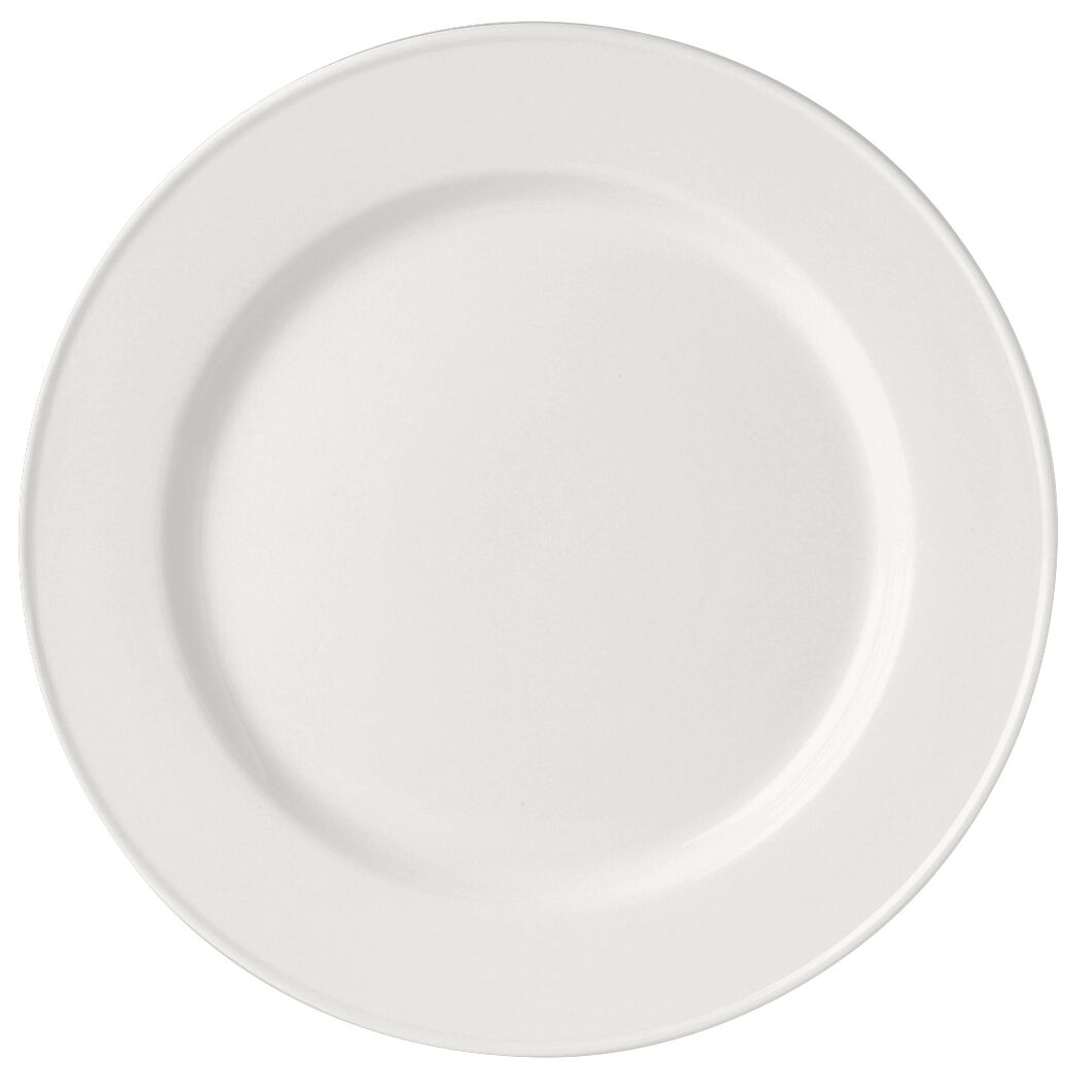 Simplicity White Slimline Plate 27cm (10 5/8"") Ceramic Plate Set Pack Of 24