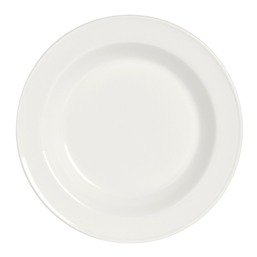 Simplicity Soup Plate White Slimline 21.5cm 39.75cl (8 1/2"" 14oz) Pack of 24