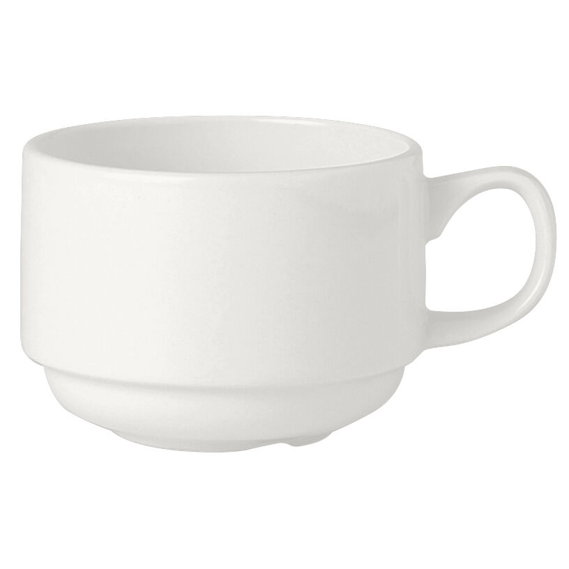 Simplicity White Slimine Stacking Cup 17cl (6oz) Ceramic Tableware Pack of 36