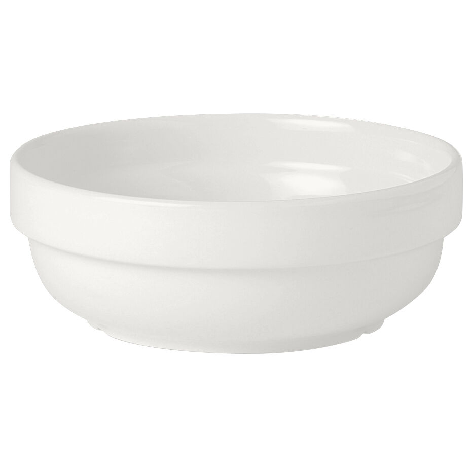 Simplicity White Stacking Bowl 17cm 88cl Ceramic Bowl Tableware Pack of 12