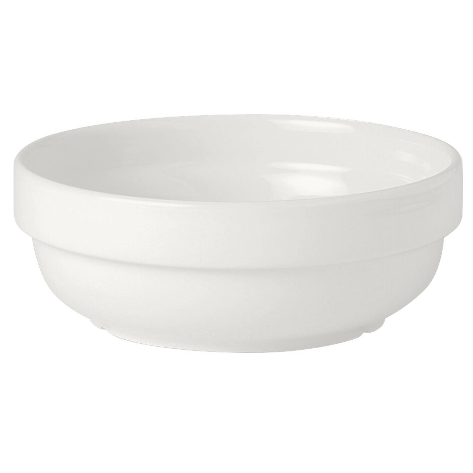 Simplicity White Stacking Bowl 13cm 37cl Ceramic Bowl Tableware Pack of 12