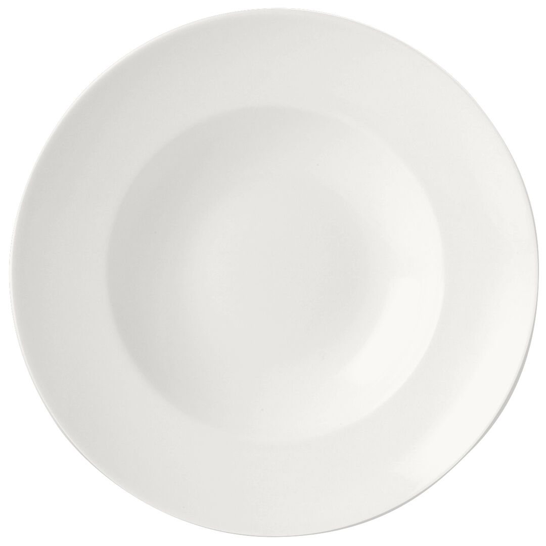 Simplicity White Nouveau Bowl 30cm 182cl Ceramic Bowl Set Tableware Pack of 6