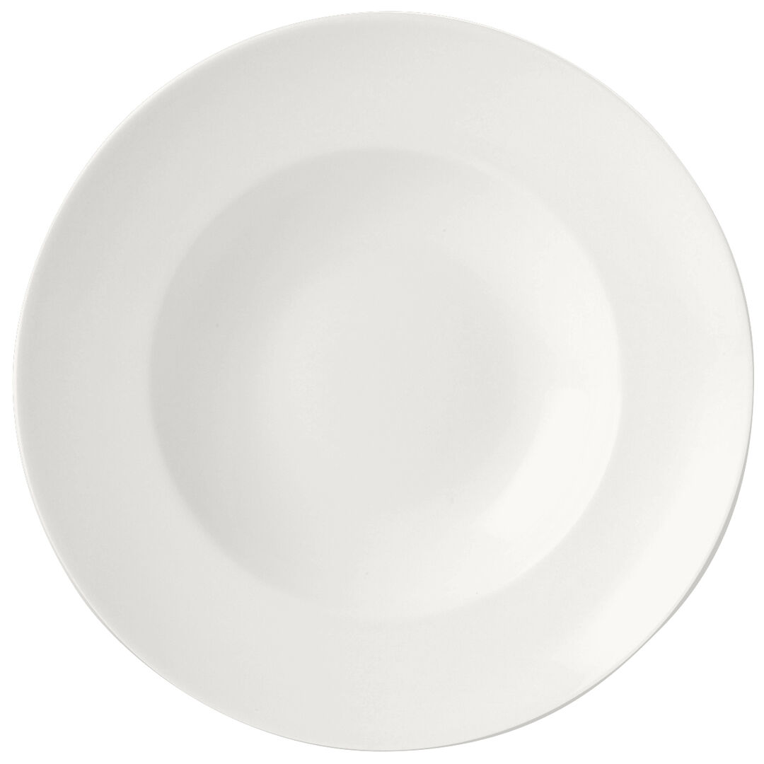 Simplicity White Nouveau Bowl 27cm 118cl Ceramic Bowl Set Tableware Pack of 6