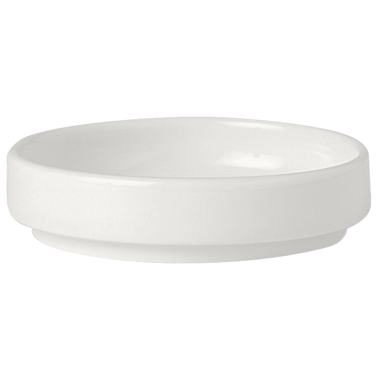 Simplicity White Round Stacking Tray 10.25cm (4"") Ceramic Tray Set Pack of 12