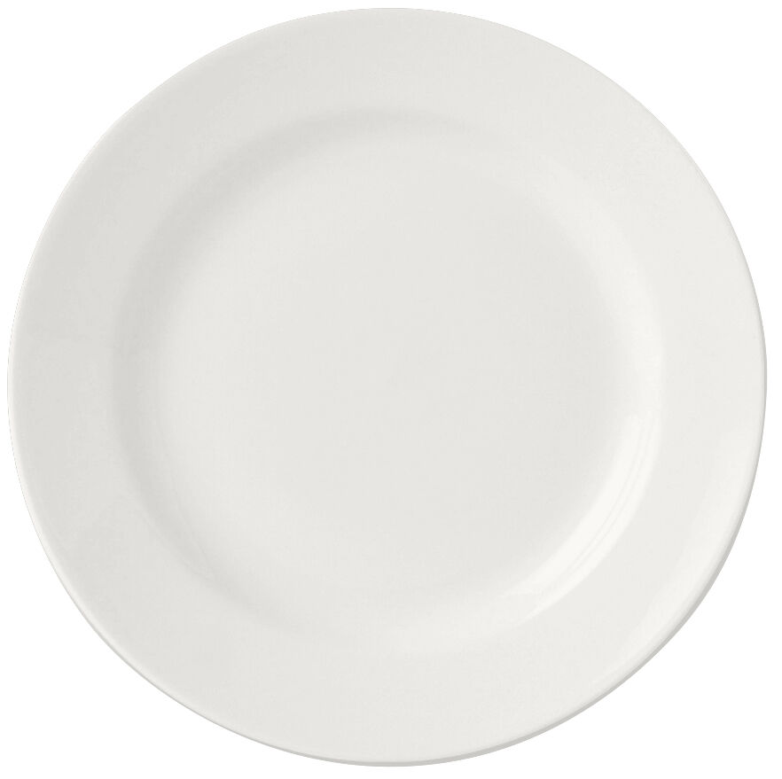 Simplicity White Harmony Plate 25.5cm Ceramic Plate Set Tableware Pack Of 24