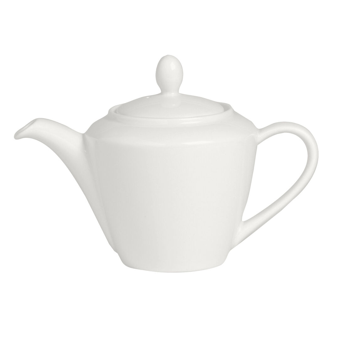Simplicity Ceramic Teapot White Harmony Tableware 31cl (11oz) L3 Pack of 6