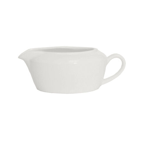Simplicity White Harmony Sauce Boat 37cl (13oz) Ceramic Tableware Pack of 6