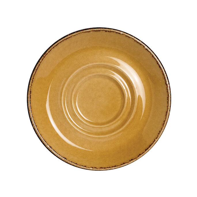 Terramesa Mustard D/W Saucer 14.5cm Ceramic Saucer Plate Tableware Pack of 36