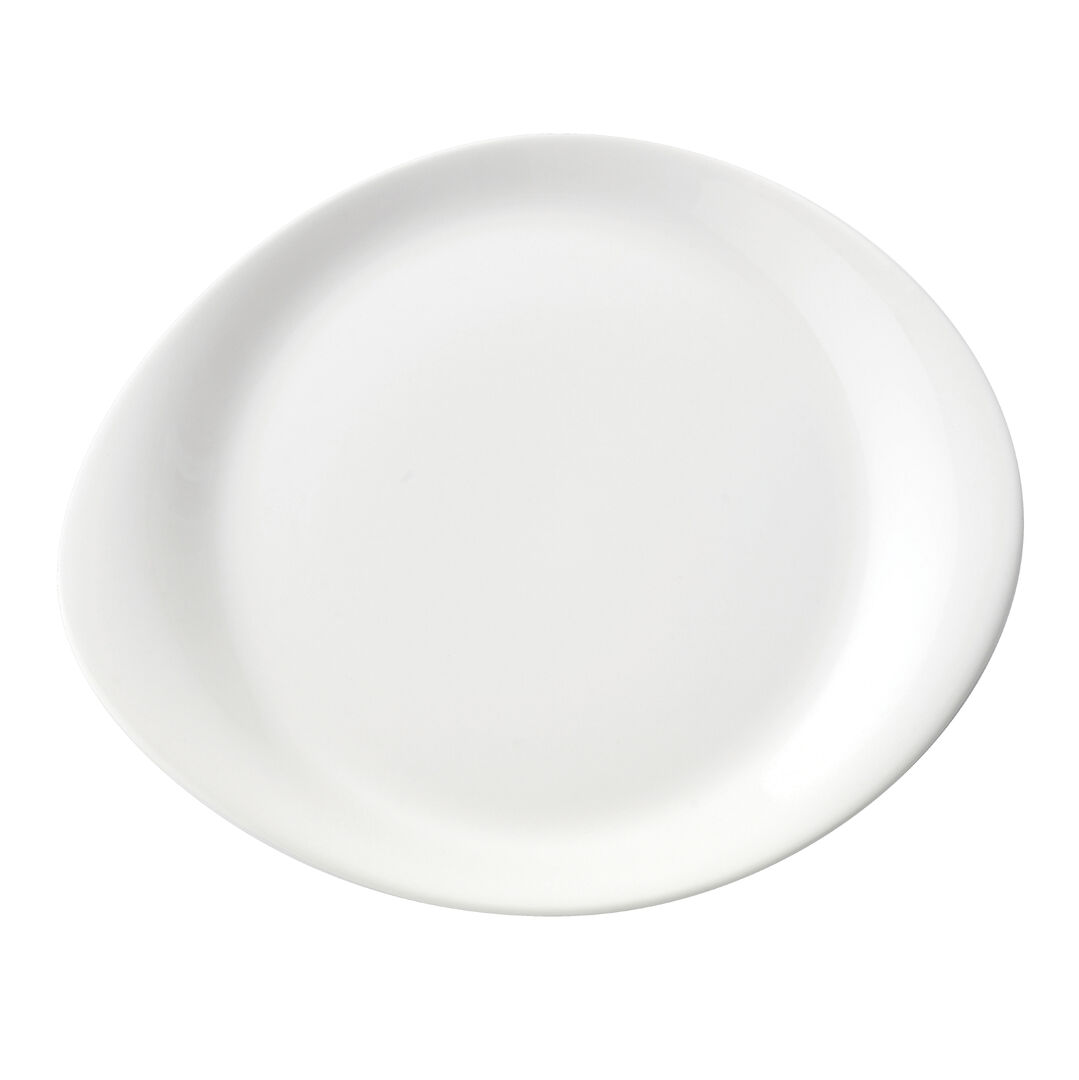 Freestyle Plate 25.5cm (10"") Ceramic Serving Plate Set Tableware Pack of 12