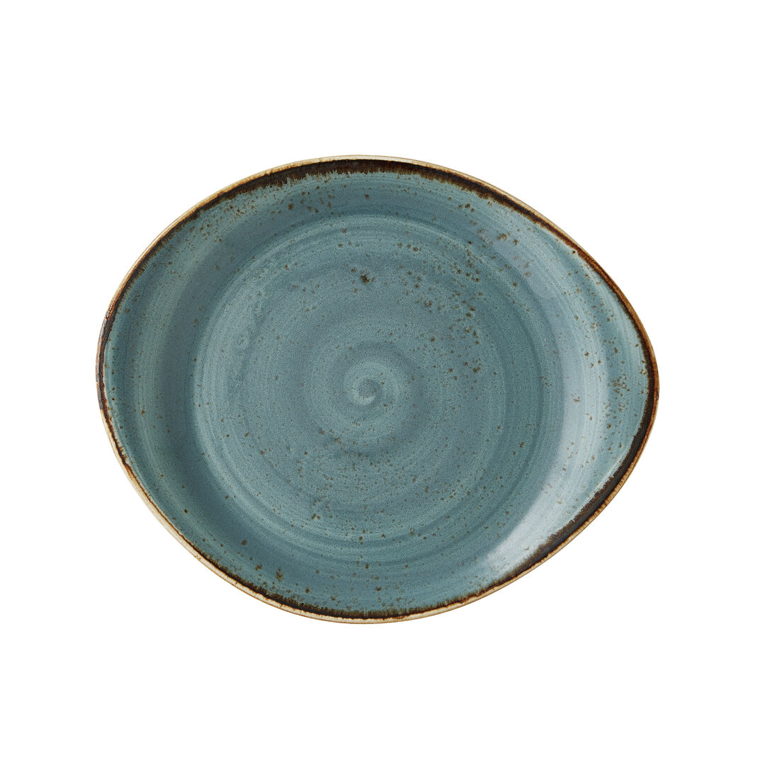 Craft Blue Freestyle Plate 25.5cm (10"") Ceramic Plate Tableware Pack of 12