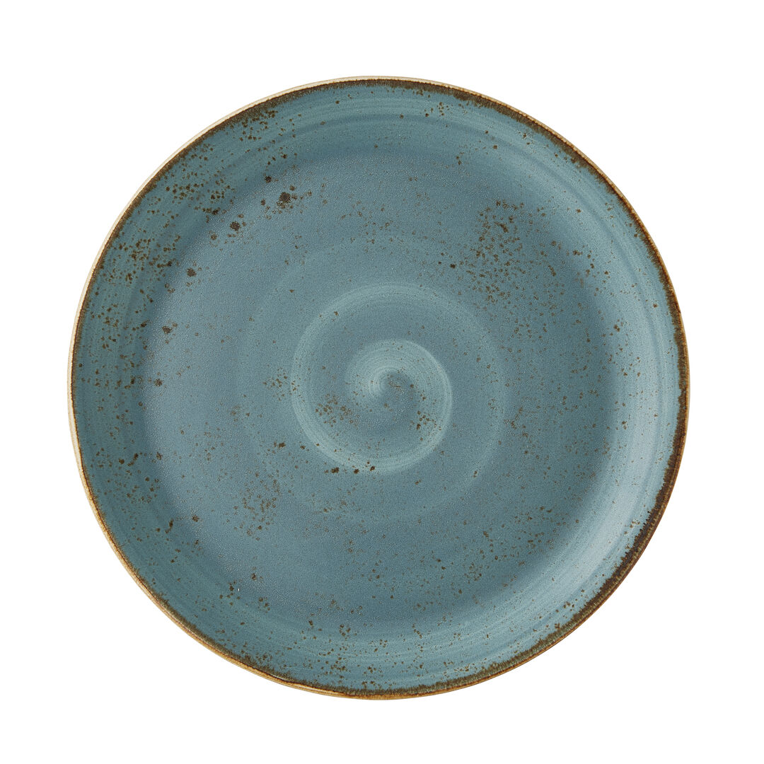 Craft Blue Coupe Plate 28cm (11"") Ceramic Serving Plate Tableware Pack of 12
