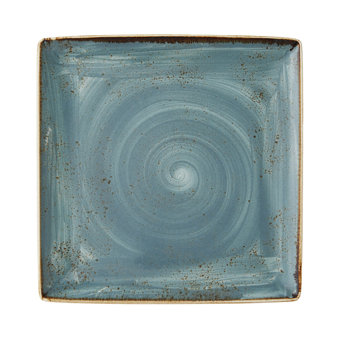 Craft Blue Square One 27 x 27cm Ceramic Serving Plate Set Tableware Pack of 6