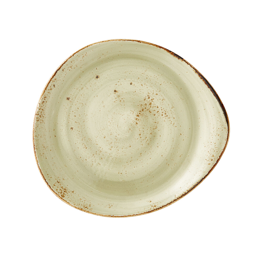 Craft Green Freestyle Plate 30.5cm Ceramic Serving Plate Tableware Pack of 12