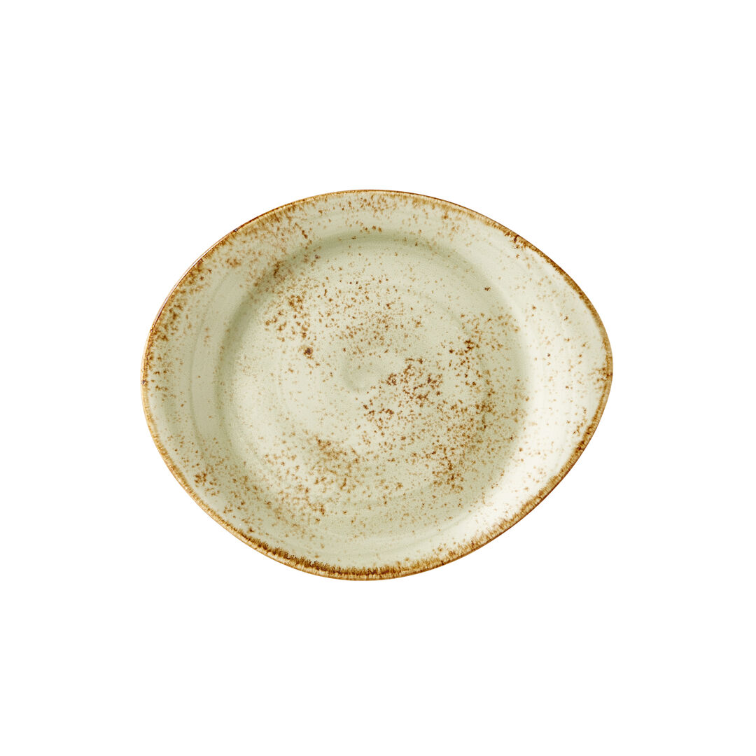 Craft Green Freestyle Plate 25.5cm Ceramic Serving Plate Tableware Pack of 12
