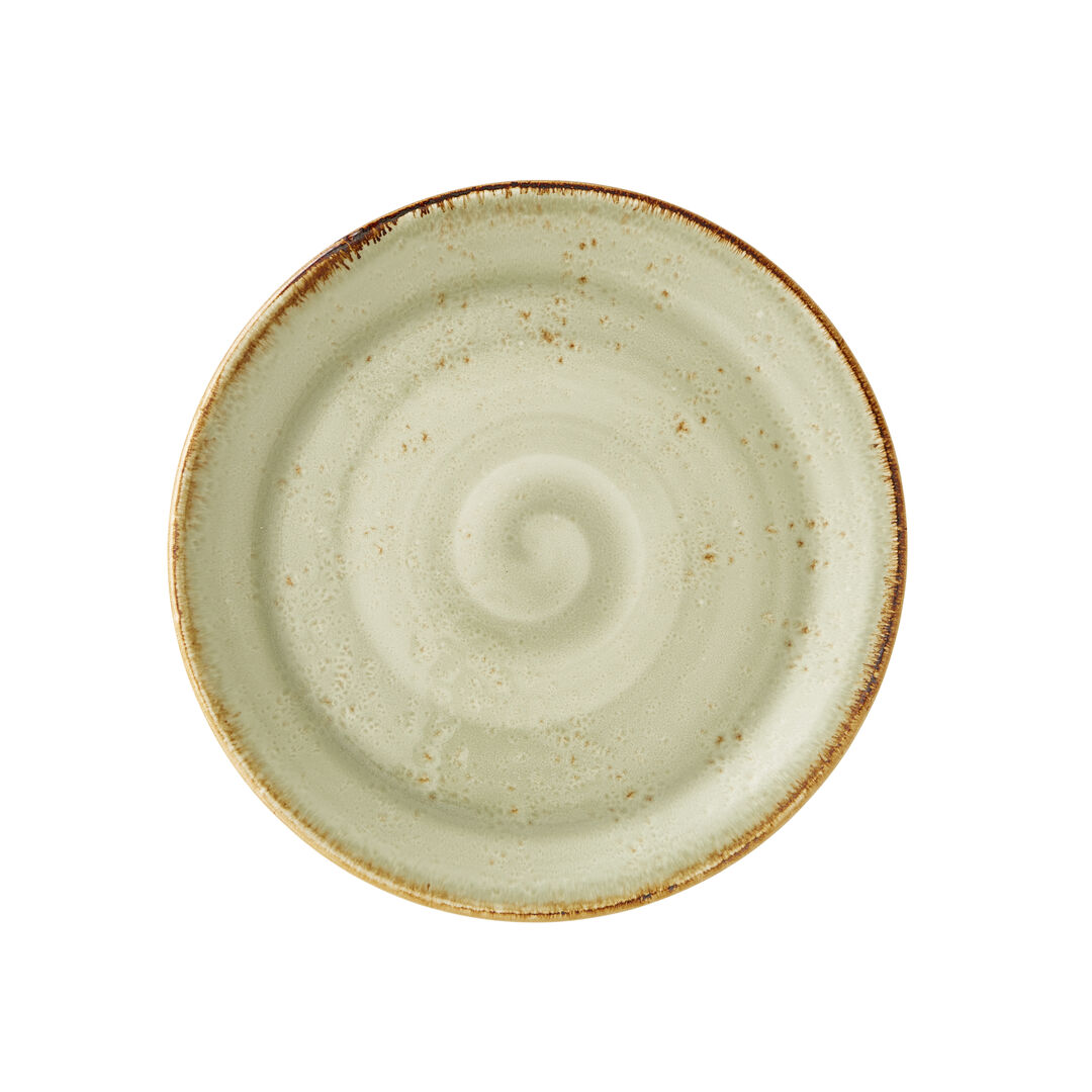 Craft Green Coupe Plate Ceramic Serving Plate Bar Home 25.25cm (10"") Pack of 24