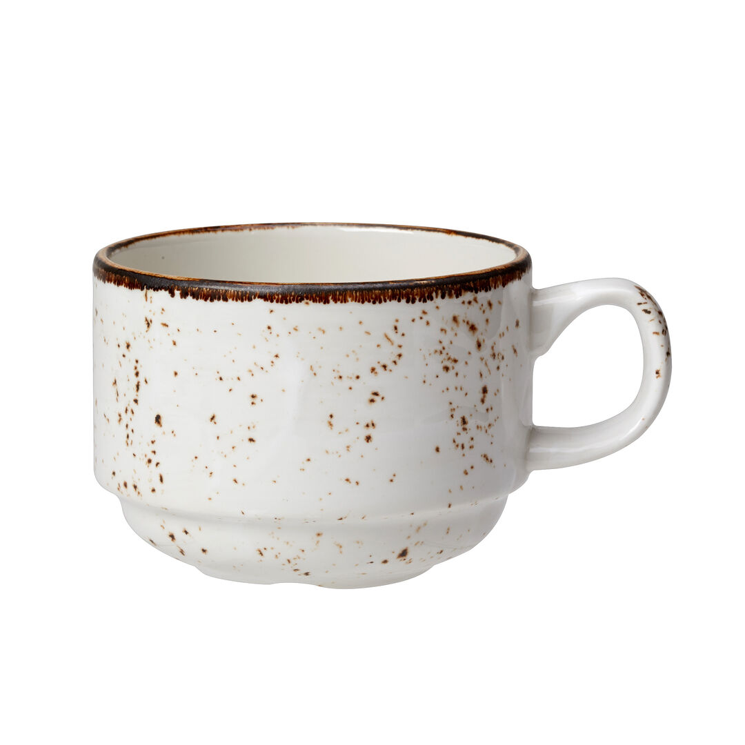 Craft White Slimline Stacking Cup 20cl (7oz) Ceramic  Tableware Pack of 36
