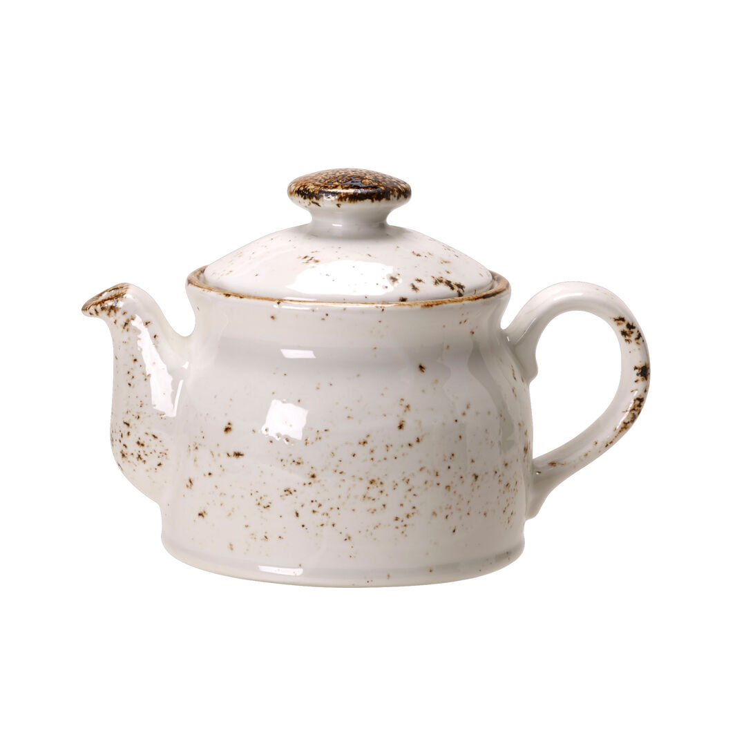 Craft White ceramic Club Teapot Serving Tea tableware 42.5cl (15oz) Pack of 6