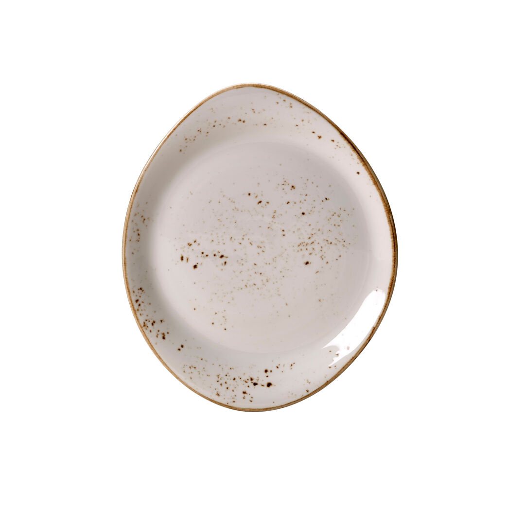 Craft White Freestyle Plate 25.5cm (10"") Ceramic Plate Tableware Pack of 12