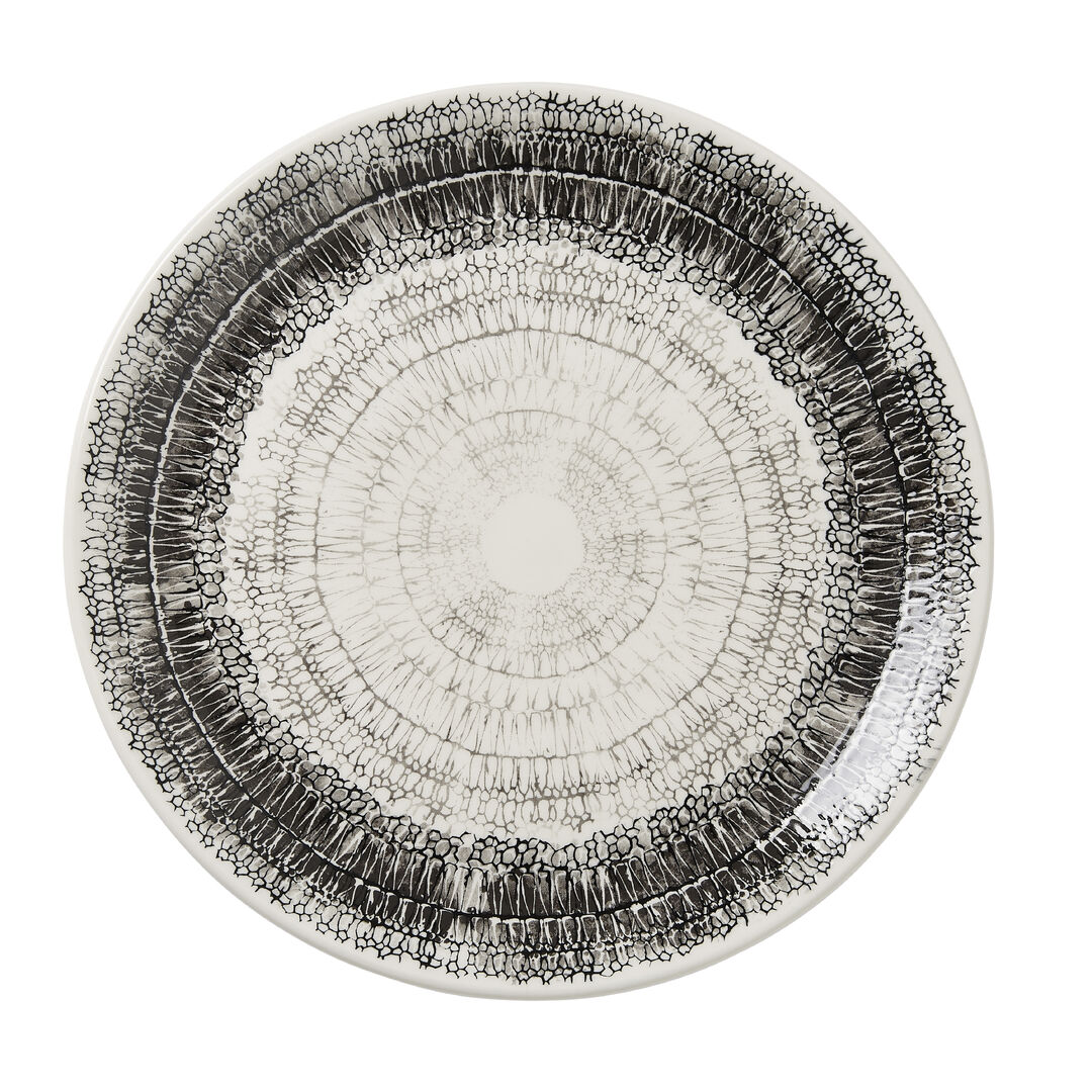 Petra Graphite Coupe Plate 28cm (11"") Ceramic Serving Tableware Pack of 12