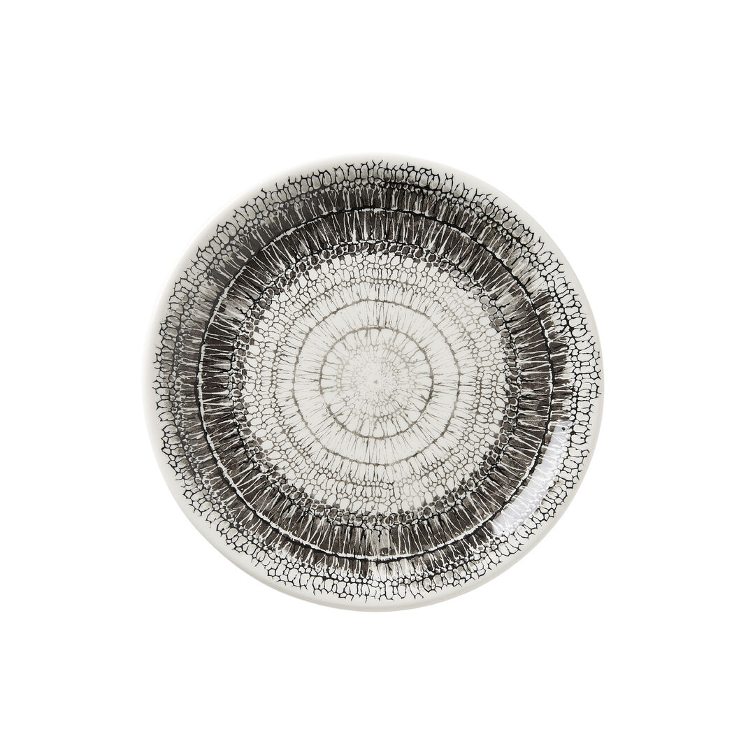 Petra Graphite Coupe Plate 20.25cm (8"") Ceramic Serving Tableware Pack of 12
