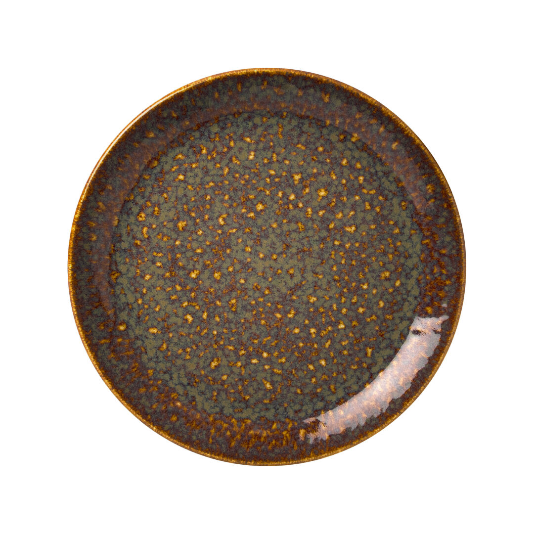 Vesuvius Amber Coupe Plate 28cm (11"") Ceramic Serving Tableware Pack of 12