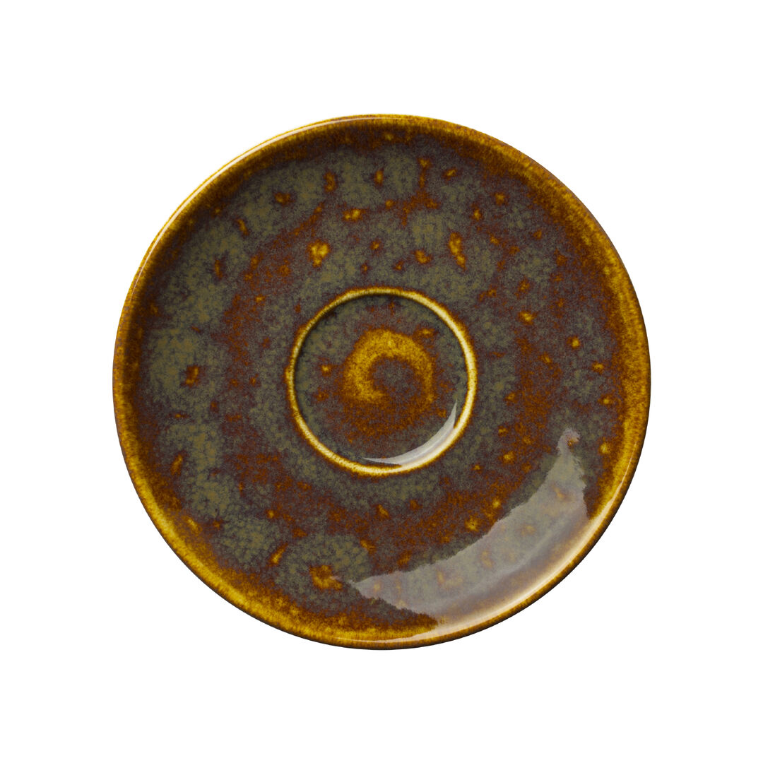 Vesuvius Amber Liv Saucer 15.25cm 6""Ceramic Saucer Plate Tableware Pack of 12
