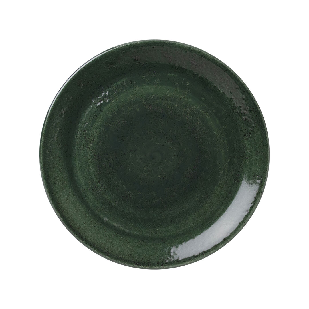 Vesuvius Burnt Emerald Coupe Plate 23cm (9"") Ceramic Plate Tableware Pack of 12
