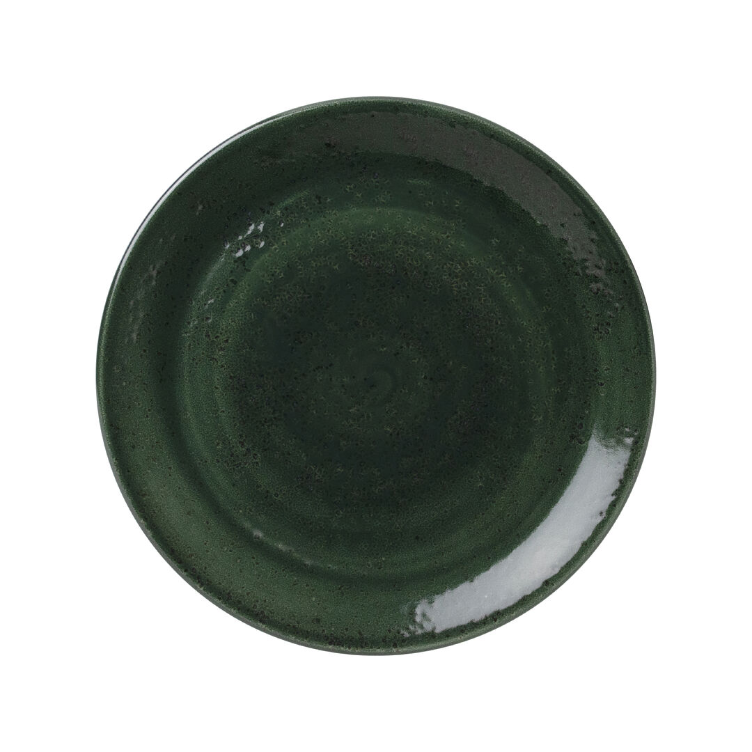 Vesuvius Burnt Emerald Coupe Plate 20.25cm (8"") Ceramic Tableware Pack of 12