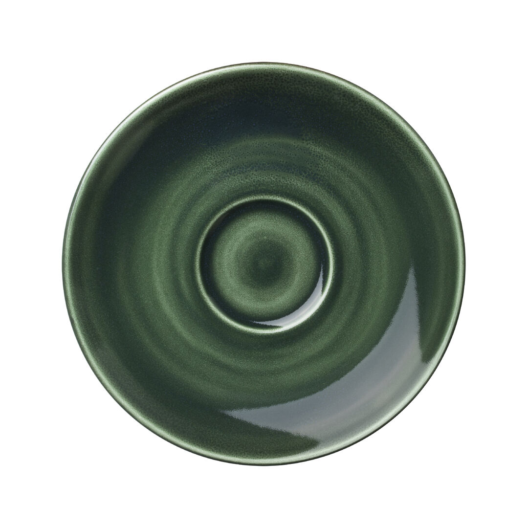 Vesuvius Burnt Emerald Liv Saucer 15.25cm (6"")  Ceramic Tableware Pack of 12