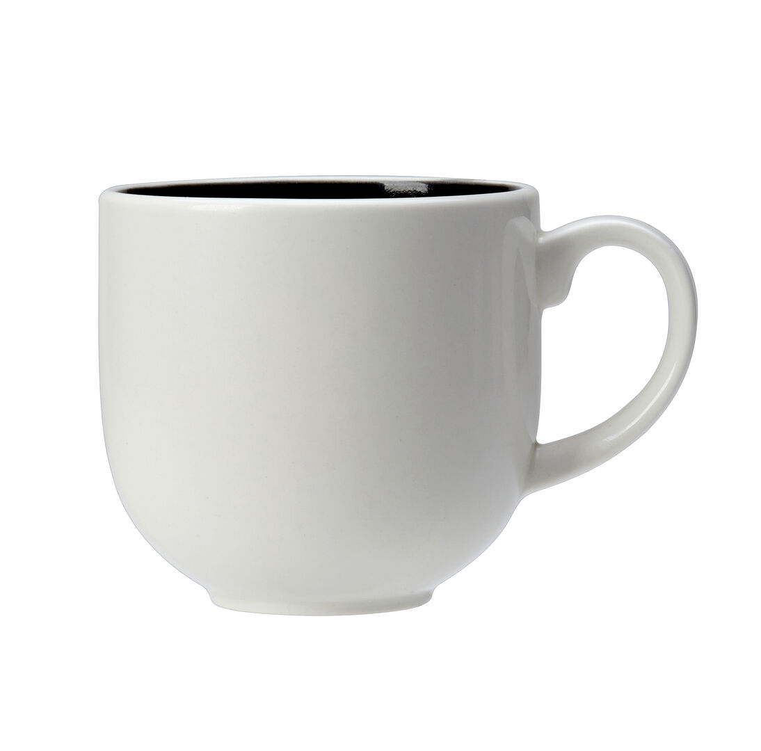 Ceramic Mug White Black Nyx City Mug Tableware Drinking 34cl (12oz) Pack Of 12