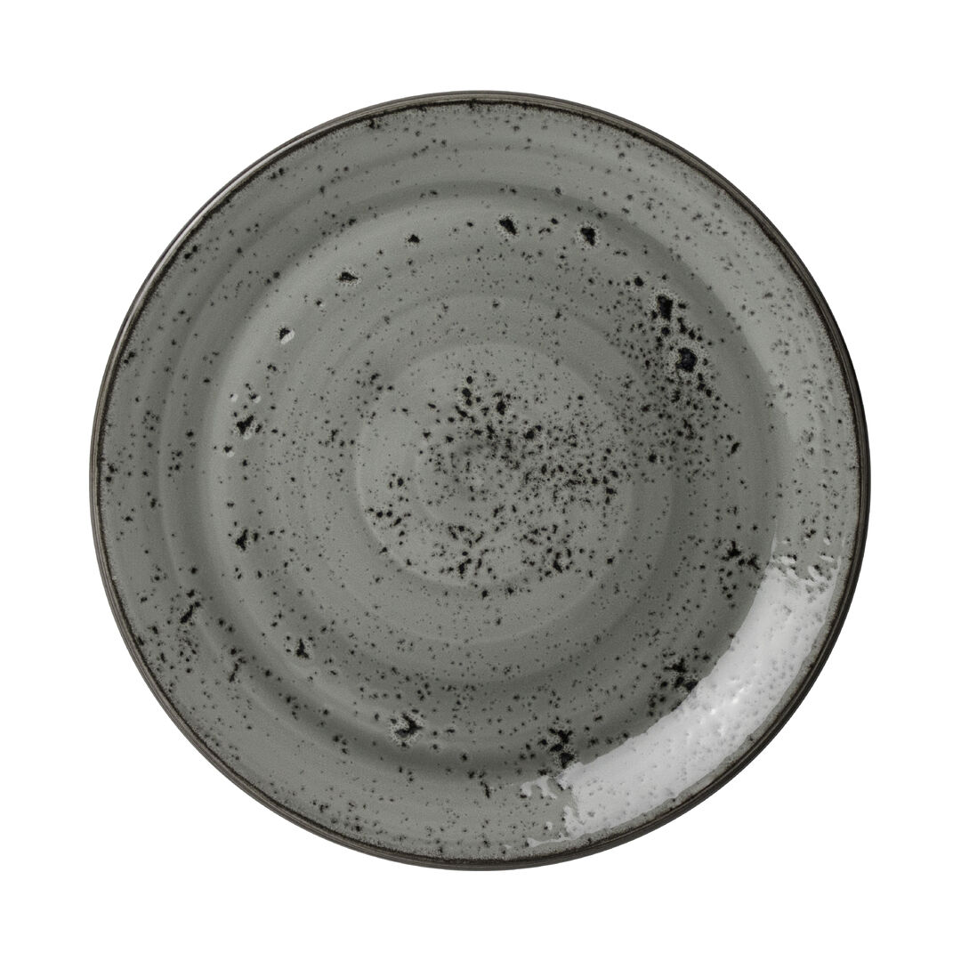 Smoke Coupe Plate 20.25cm (8"") Ceramic Plate Set Home Tableware Pack of 12