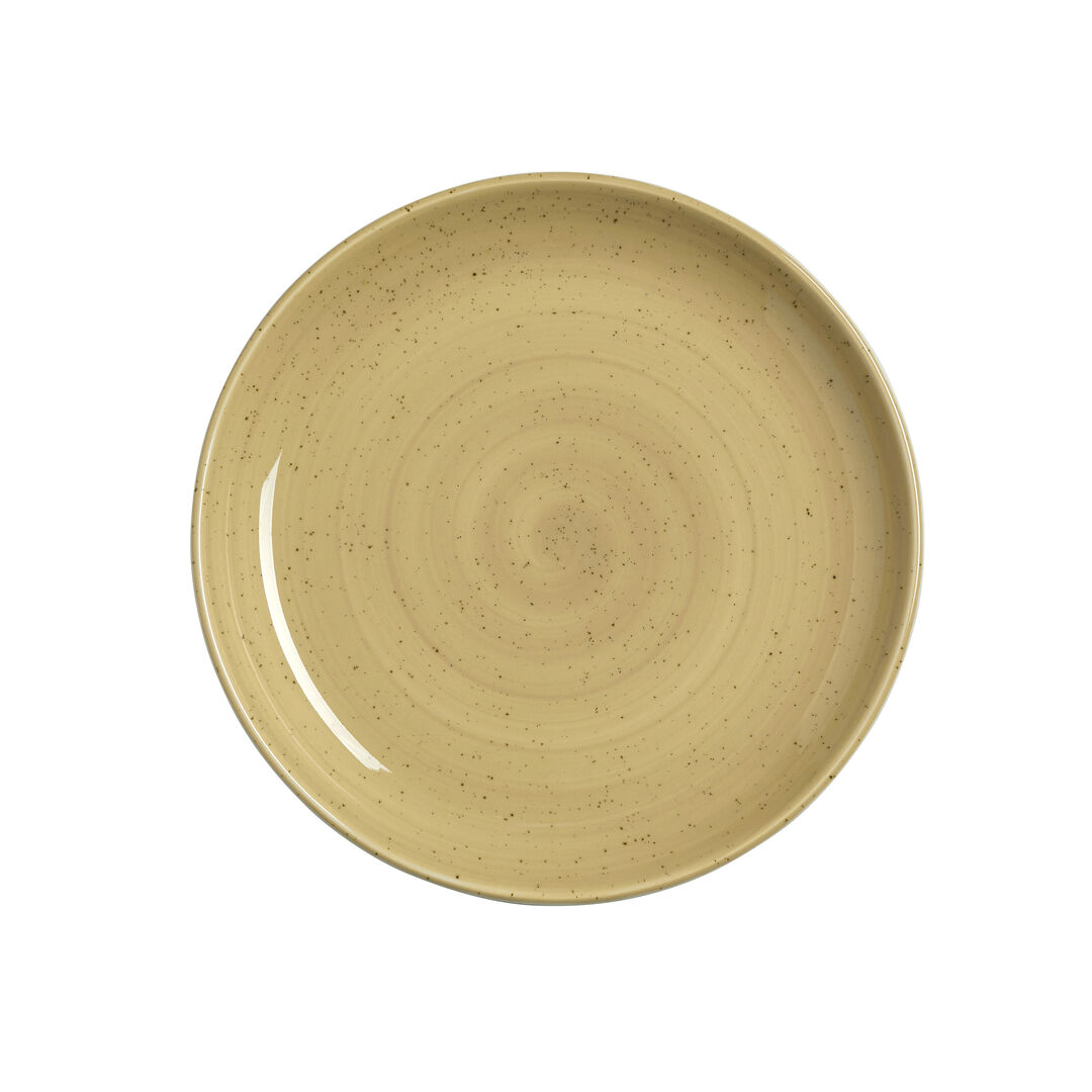 Amari Dijon Nordic Coupe Plate 20.25cm (8"") Ceramic Plate Tableware Pack of 12
