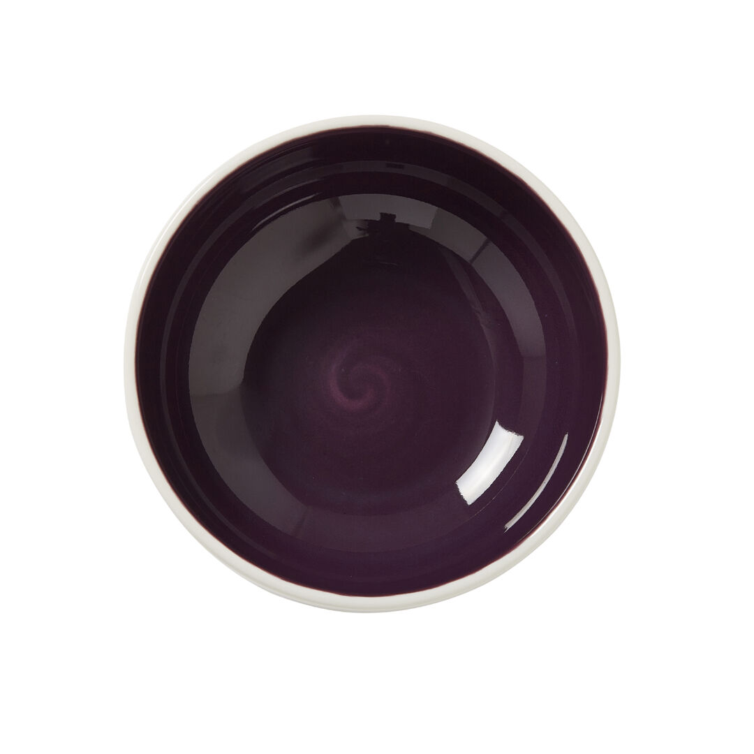 Nyx Damson Bowl 15.5 x 6.75cm 65.5cl Ceramic Serving Bowl Tableware Pack of 12