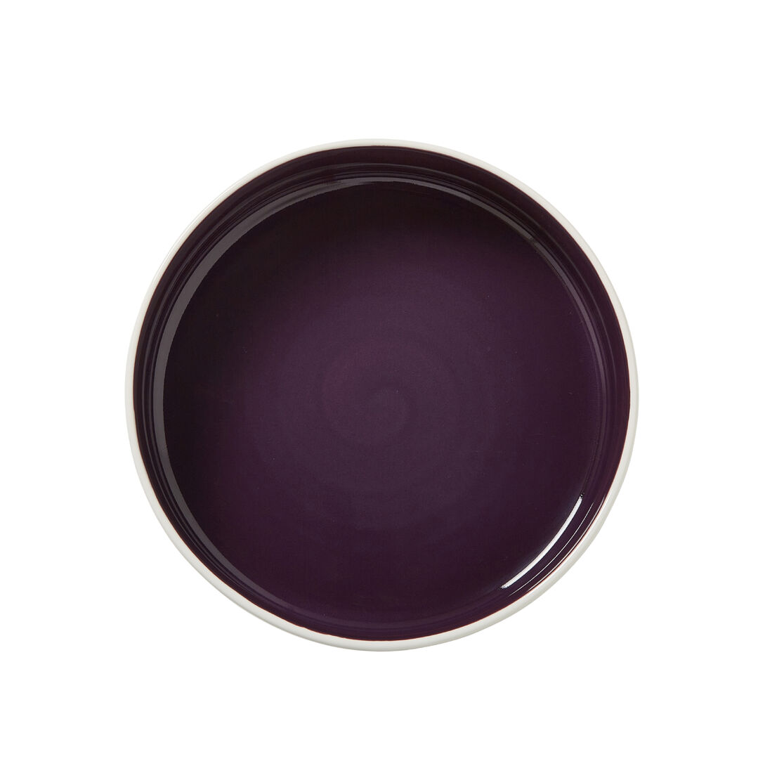 Nyx Damson Round Stacking Tray 16.5cm Ceramic Tray Set Tableware Pack of 12
