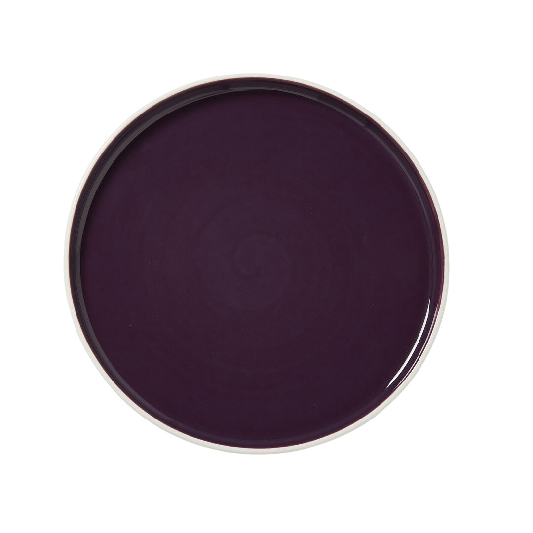 Nyx Damson Stack Plate 25.5cm (10"") Ceramic Serving Plate Tableware Pack of 12