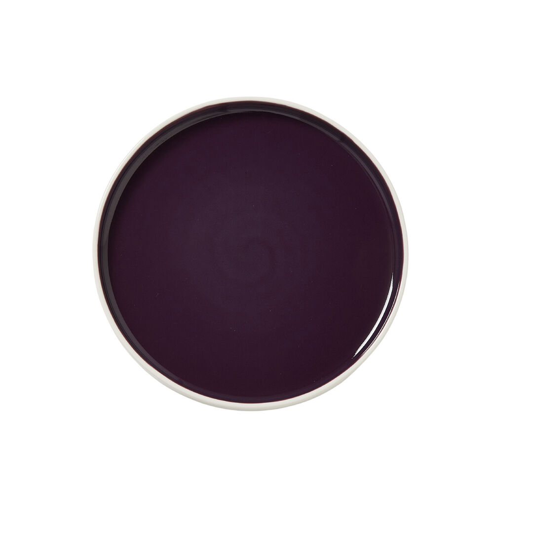 Nyx Damson Stack Plate 20.25cm (8"") Ceramic Serving Plate Tableware Pack of 12
