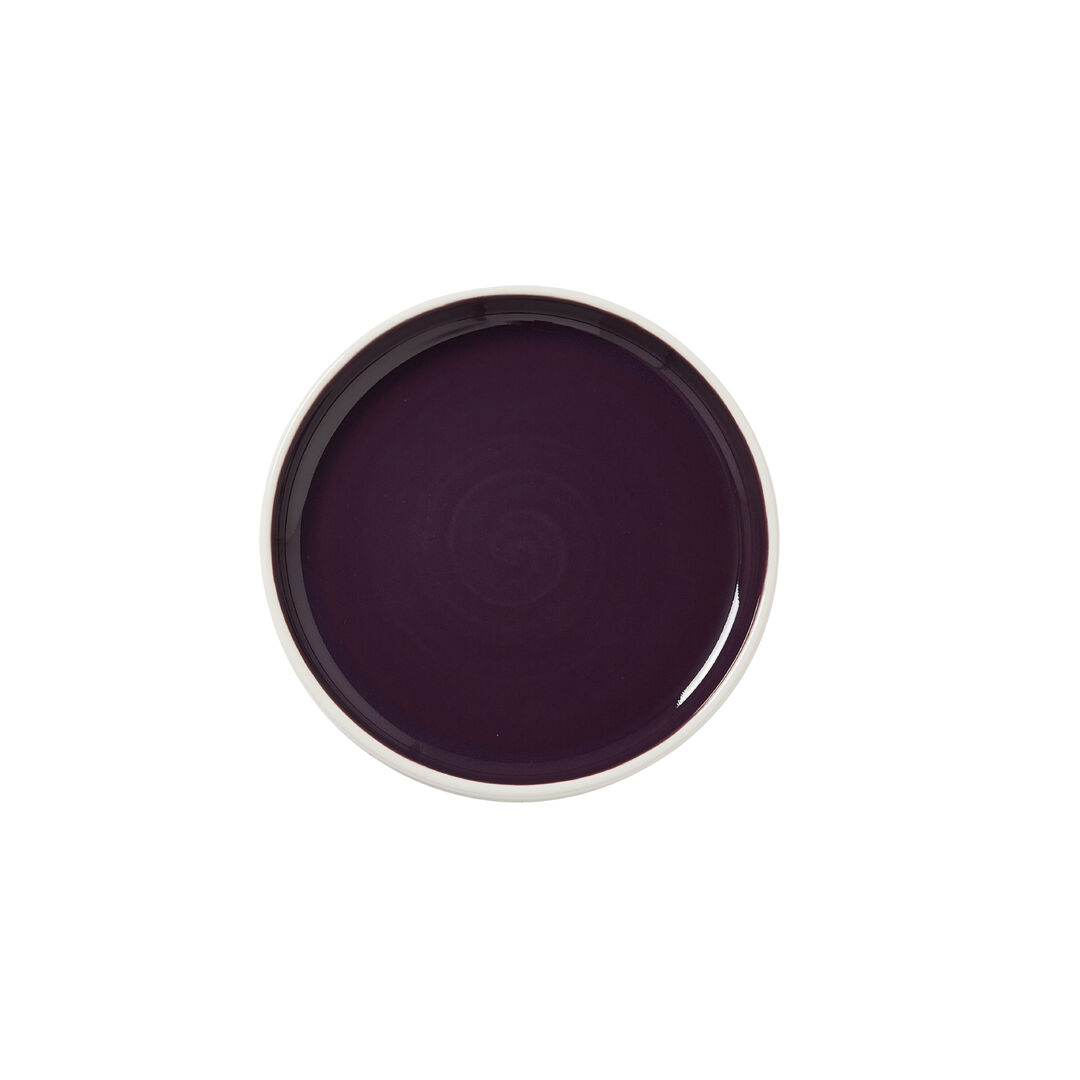 Nyx Damson Stack Plate 16.5cm Ceramic Serving Plate Set Tableware Pack of 12