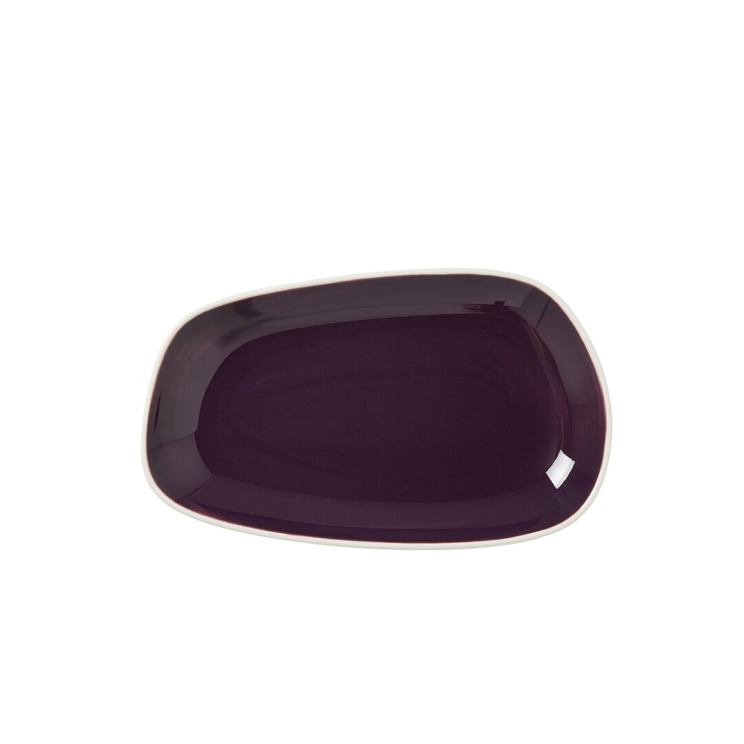 Nyx Damson Nordic Tray 24cm (9 1/2"") Ceramic Tray Set Tableware Pack of 12