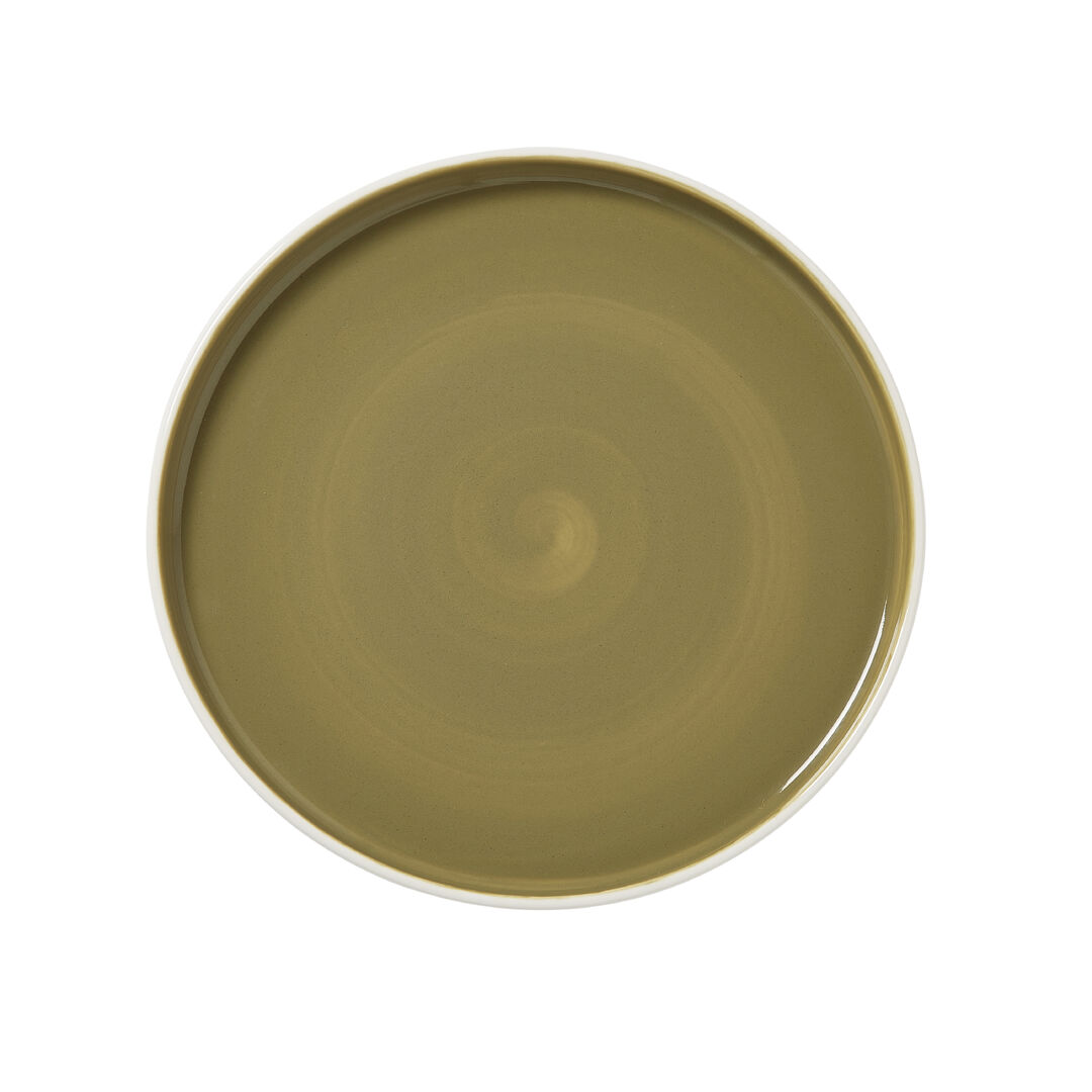 Nyx Olive Stack Plate 25.5cm Ceramic Serving Plate Set Tableware Pack of 12