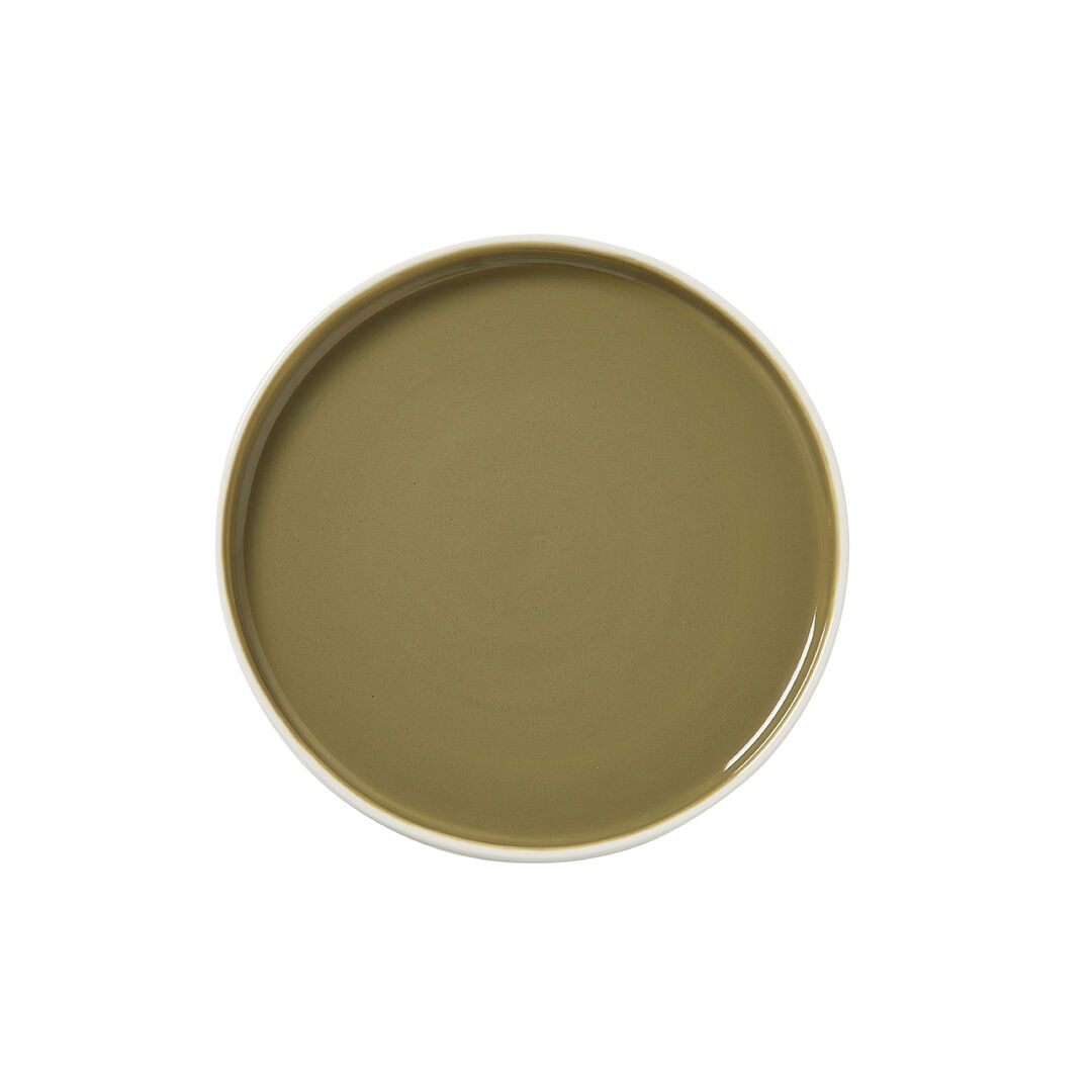 Nyx Olive Stack Plate 20.25cm Ceramic Serving Plate Set Tableware Pack of 12