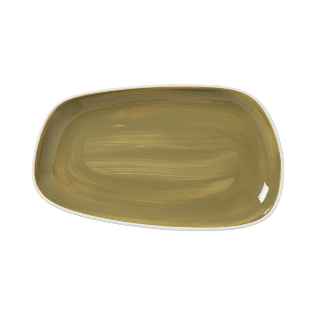 Nyx Olive Nordic Tray 29cm Ceramic serving Tray Set Hotel Tableware Pack of 6