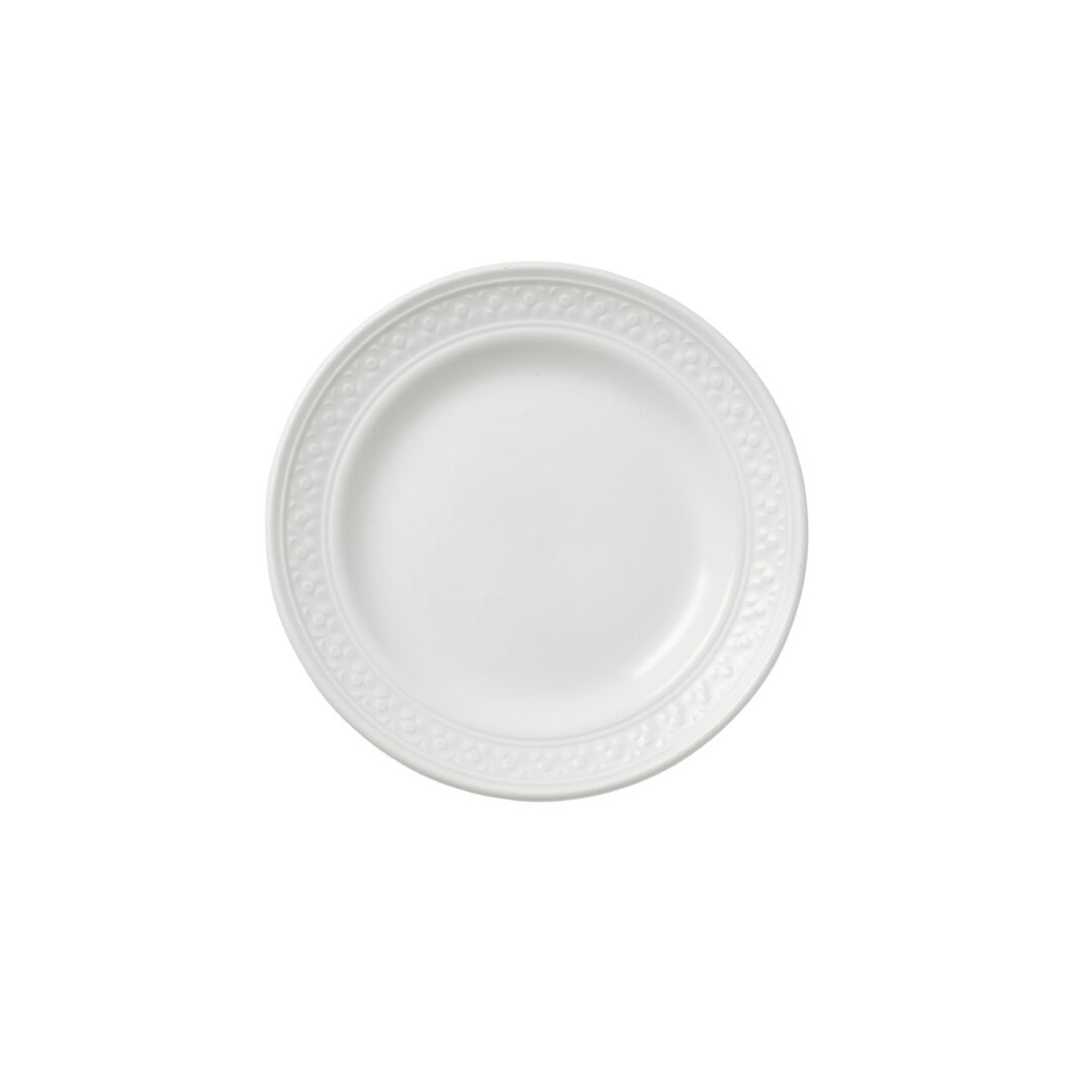 Bead Accent Plate 16.5cm Ceramic Serving Food Plate Set Tableware Pack of 12