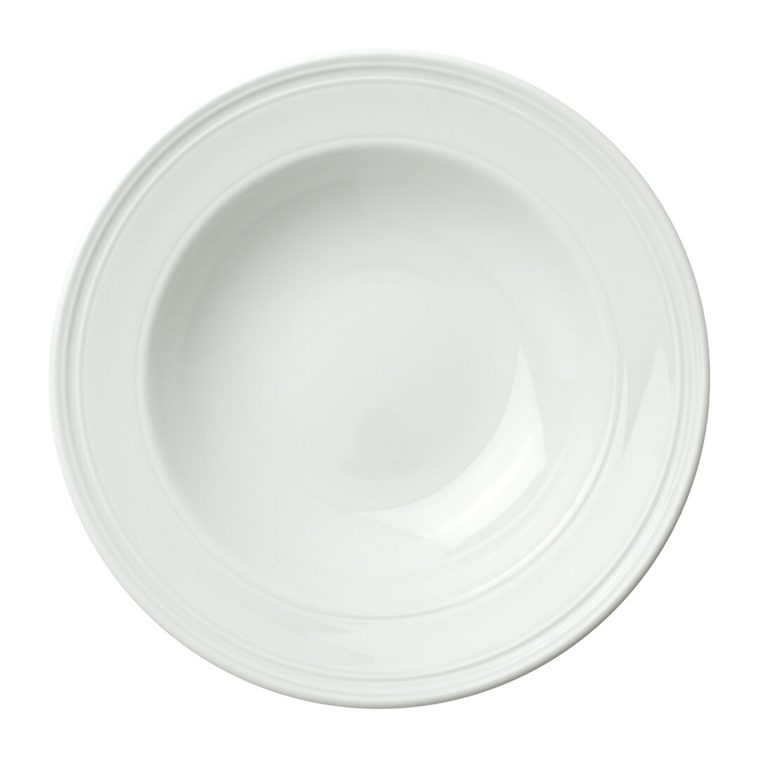 Bead Soup/Pasta Plate 24cm Ceramic Serving Food Plate Set Tableware Pack of 12