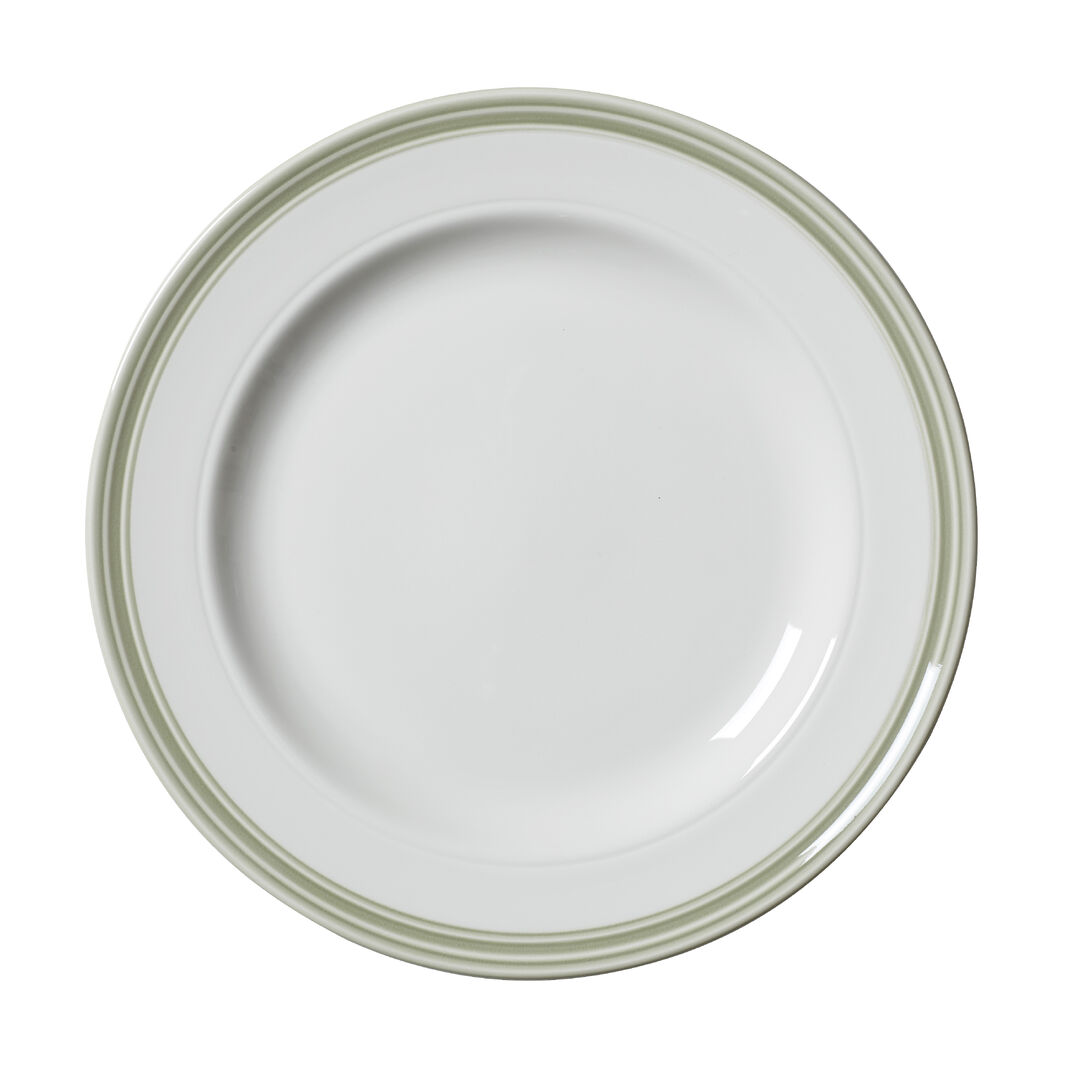 Bead Sage Plate 25.5cm (10"") Ceramic Serving Plate Set Tableware Pack of 12