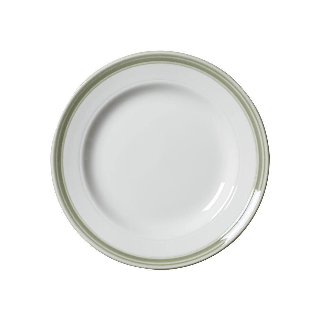 Bead Sage Plate 20.25cm (8"") Ceramic Serving Plate Set Tableware Pack of 12