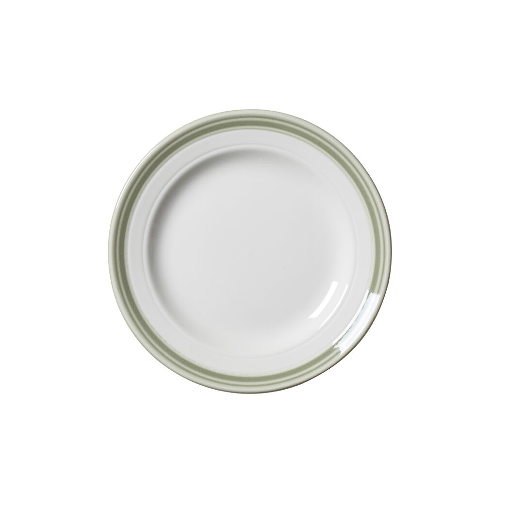 Bead Sage Plate 16.5cm (6 1/2"") Ceramic Serving Plate Set Tableware Pack of 12