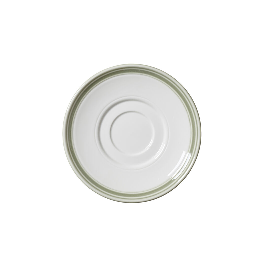 Bead Sage Saucer 15cm (6"") Ceramic Saucer Plate Set Home Tableware Pack of 12