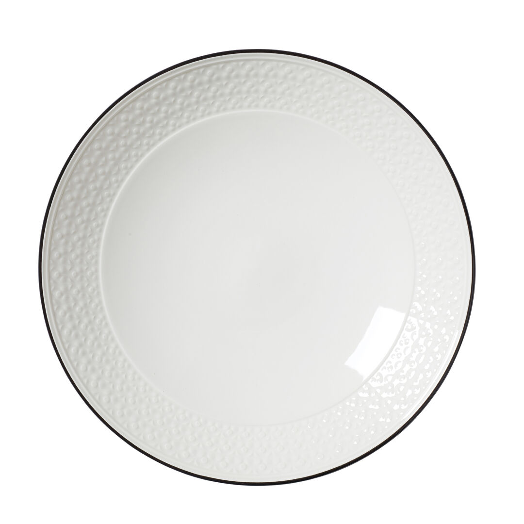 Bead Black Band Coupe Bowl 25.25cm 120.25cl Ceramic Bowl Tableware Pack of 12
