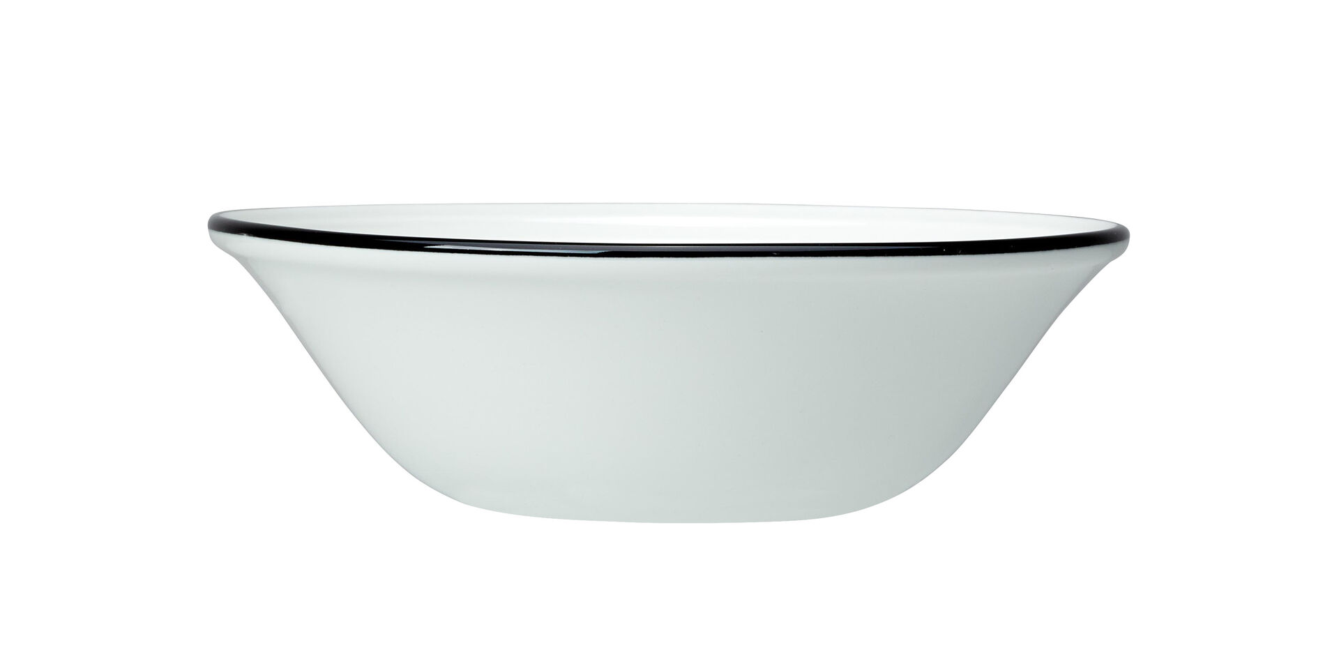 Bead Black Band Oatmeal Bowl 16.5cm Ceramic Serving Bowl Tableware Pack of 12